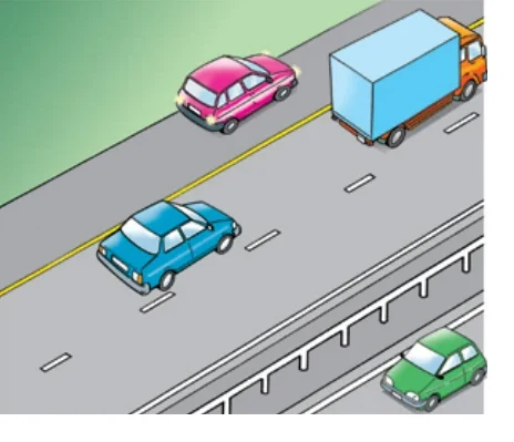 Vehicle stopped on motorway hard shoulder